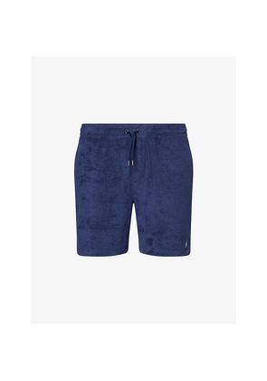 Mens Polo Ralph Lauren Brand-Embroidered Terry-Texture Cotton-Blend Shorts