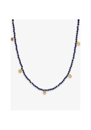 Womens La Maison Couture Amadeus Eva 14ct Yellow Gold-Vermeil Sterling-Silver and Vintage Lapis Lazuli Necklace