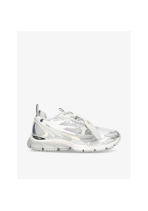 Womens Off-White C/O Virgil Abloh Be Right Back Mesh and Faux-Leather Low-Top Trainers