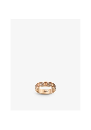 Cartier Love 18ct Rose-Gold and 88 Brilliant-Cut Diamond Ring