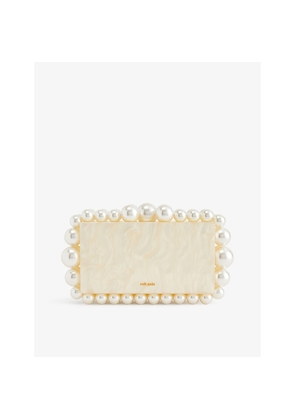 Womens Cult Gaia Eos Faux-Pearl and Acrylic Clutch Bag