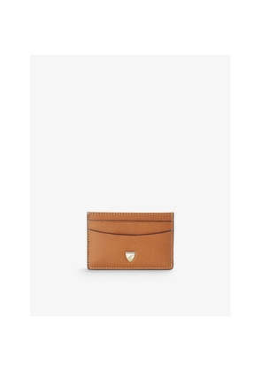 Womens Aspinal Of London Slim Logo-Embossed Leather Cardholder