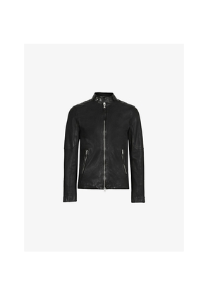 Mens Allsaints Cora Regular-Fit Snapback-Collar Leather Jacket
