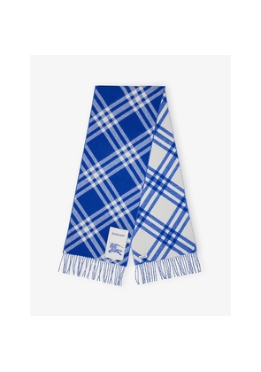 Womens Burberry Rectangular-Shape Check-Pattern Cashmere Scarf