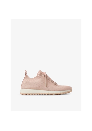 Womens Jimmy Choo Veles Faux Sequin-Embellished Low-Top Knitted Trainers