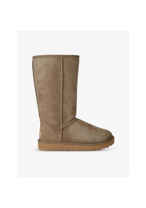 Womens UGG Classic II Tall Logo-Embellished Suede Boots