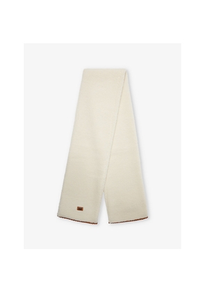 Womens UGGfluff Scalloped-Trim Fleece Scarf