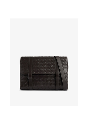 Mens Bottega Veneta Flap Leather Cross-Body Bag