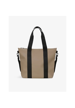 Womens Rains Brand-Tab Mini Coated-Shell Tote Bag