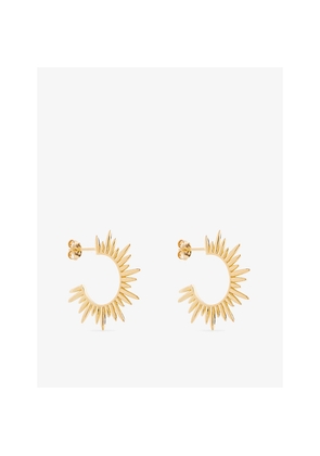 Womens Rachel Jackson Electric Goddess Mini Huggie 22ct Gold-Plated Sterling-Silver Hoop Earrings