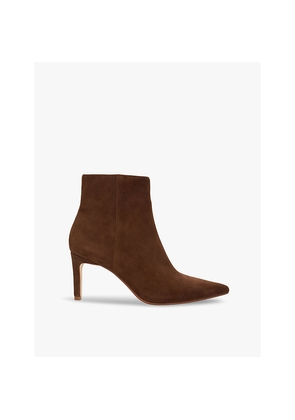 Womens Dune Obsessively Pointed-Toe Suede Heeled Ankle Boots