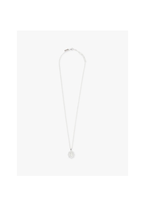 Mens Commonlines Maria 14ct Yellow-Gold Plated Sterling-Silver and Cubic Zirconia Pendant Necklace