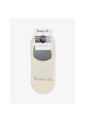 Mens Pantherella Stride Intarsia Branding Cotton-Blend Socks