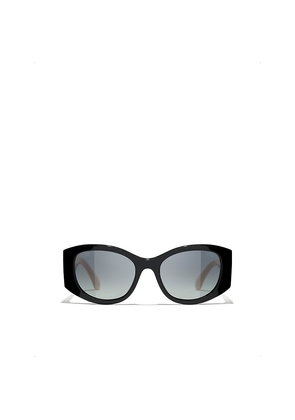 Womens Chanel Ch5524 Irregular-Frame Acetate Sunglasses