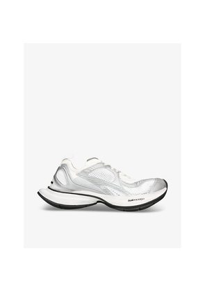 Womens Balenciaga Circuit Logo-Embossed Leather and Mesh Low-Top Trainers