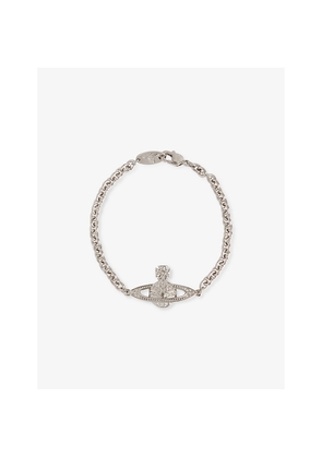 Mens Vivienne Westwood Mini Bas Relief Chain Silver-Tone Plated Brass Bracelet