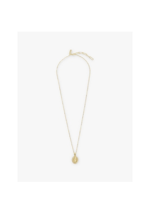 Mens Commonlines Miracle Pendant 14ct Yellow Gold-Plated Sterling-Silver Necklace