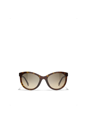 Womens Chanel Ch5523U Tortoise Pantos-Frame Acetate Sunglasses