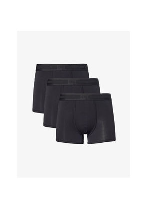 Mens Che Elasticated-Waistband Pack Of Three Stretch-Woven Trunks