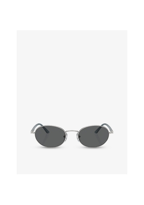 Womens Persol Po1018S Ida Round-Frame Metal Sunglasses