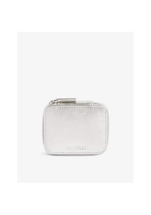 Womens Whistles Lotta Mini Logo-Embossed Metallic-Leather Jewellery Box
