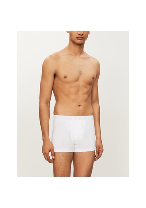 Mens Hanro Basic Slim-Fit Cotton-Blend Trunks