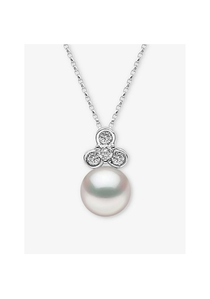 Yoko London Trend 18ct Yellow Gold,0.082ct Brilliant-Cut Diamond and Freshwater Pearl Necklace