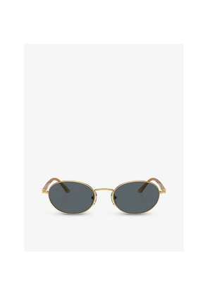 Womens Persol Po1018S Round-Frame Metal Sunglasses
