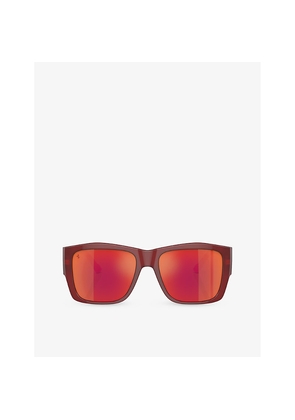 Womens Ferrari Fh2003U Square-Frame Acetate Sunglasses