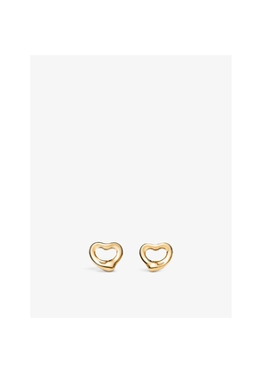 Tiffany & Co Open Heart 18ct Yellow-Gold Stud Earrings