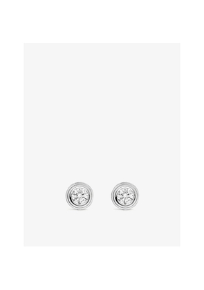 Cartier D'Amour Extra Small 18ct White-Gold and 0.04ct Round-Cut Diamond Stud Earrings