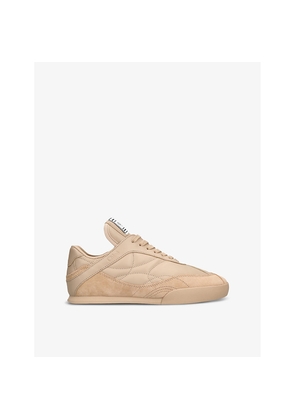 Womens Chloe Kick Brand-Patch Low-Top Suede Trainers