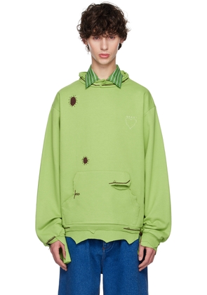 Marni Green Distressed Sweatshirt