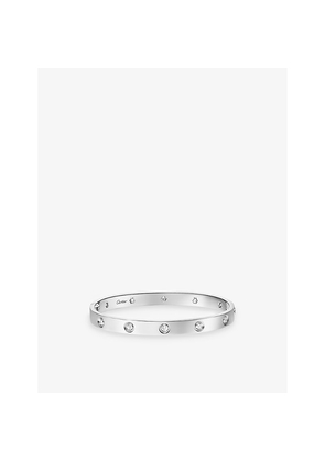 Womens Cartier Love Classic 18ct White-Gold and 0.96ct Diamond Single-Screw Closure Bracelet