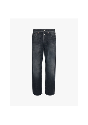 Mens Replay M9Z1 Faded-Wash Straight-Leg Regular-Fit Denim Jeans