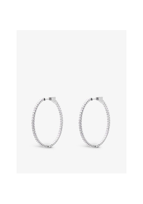 Womens Carat London Paloma Sterling-Silver and Cubic Zirconia Hoop Earrings