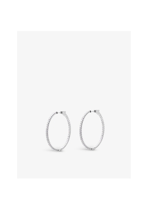 Womens Carat London Amaia Medium Sterling-Silver and Cubic-Zirconia Hoop Earrings