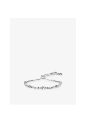 Womens Carat London Phoebe 18ct White Gold-Plated Sterling-Silver and 2.18ct Cubic Zirconia Bracelet