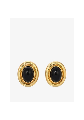 Womens Heaven Mayhem Prize 18ct Yellow Gold-Plated Brass and Enamel Earrings