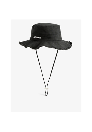 Mens Jacquemus Le Bob Artichaut Logo-Plaque Cotton Bucket Hat