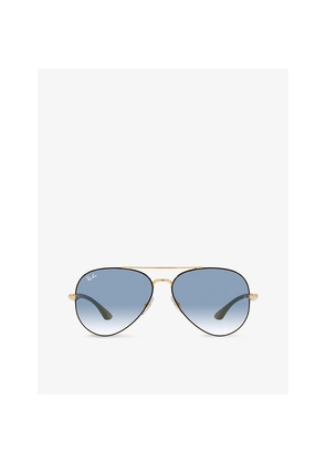 Womens Ray-Ban Rb3675 Pilot-Frame Metal Sunglasses