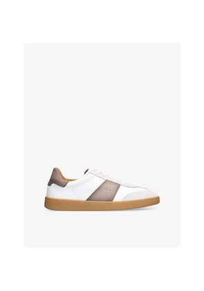 Mens Magnanni Kaido Branded Leather and Suede Low-Top Trainers
