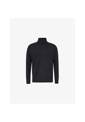 Mens Eleventy Turtle-Neck Long-Sleeve Wool Jumper