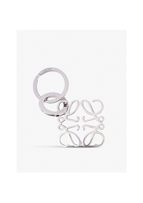 Womens Loewe Anagram Logo-Engraved Brass Keyring
