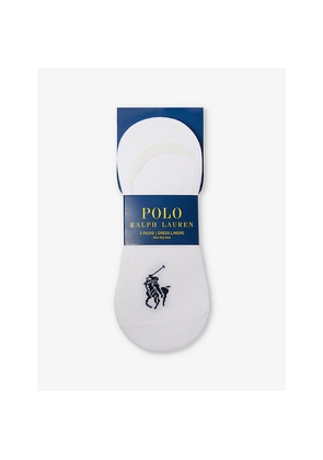 Mens Polo Ralph Lauren Logo-Embroidered Pack Of Three Stretch-Cotton Blend Liner Socks