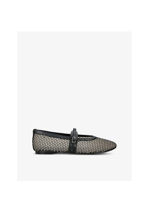 Womens Steve Madden Rejoice-Mr Rhinestone-Embellished Mesh Flats