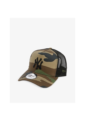 Mens New Era Trucker New York Yankees Camouflage Cotton and Mesh Cap