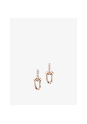 Womens Tiffany & Co Tiffany Hardwear Large Link 18ct Rose-Gold and 1.18ct Diamond Earrings