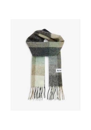 Acne Studios Vally Checked Wool-Blend Scarf