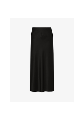 Womens Malina Aubree High-Rise Satin Midi Skirt